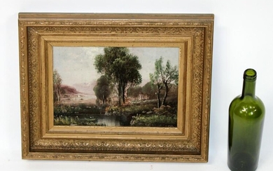 D.A.Fisher oil on board landscape White Mountains