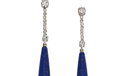 Lapis Lazuli-Diamond-Ear Jewellery