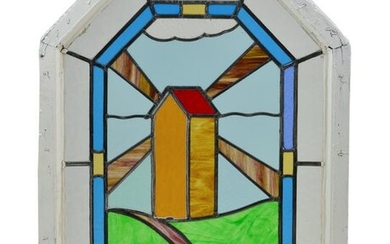 Large British Stained Glass Window - Light House