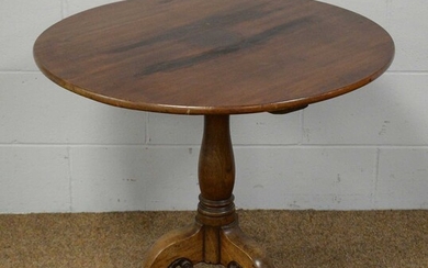 Late 19th C mahogany tilt-top tripod table.