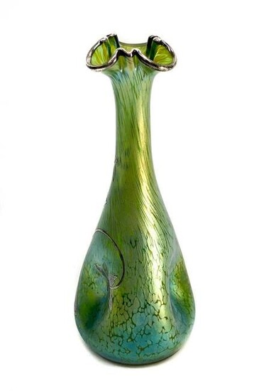 Loetz Art Glass Pinched Papillon Vase