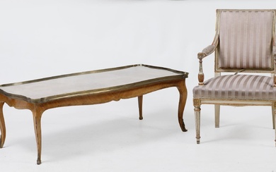 Louis XV style coffee table possibly Herraiz, Spain, mid 20th century