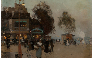 Luigi Loir (1845-1916), La guignette en bord de Seine