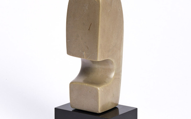 MINORU NIIZUMA (1930 - 1998, JAPANESE) Untitled. Marble mounted on stone base wit...