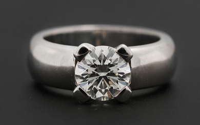 SOLD. Magnus Enna: K. A diamond solitaire ring set with a brilliant-cut diamond weighing app. 1.67 ct., mounted in 18k white gold. Colour: K. Clarity: VVS2. – Bruun Rasmussen Auctioneers of Fine Art