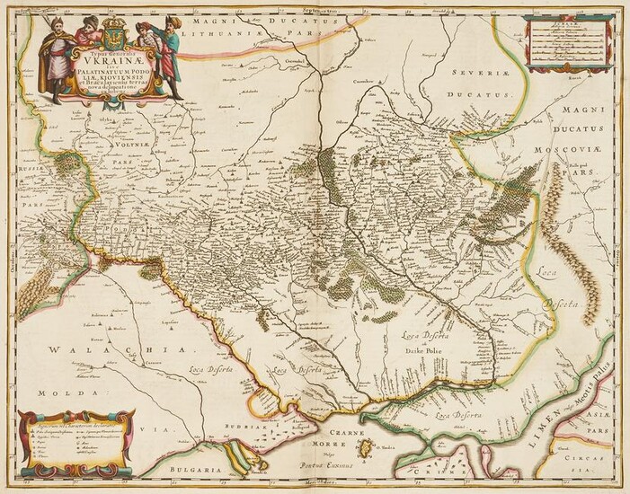 Map of Ukraine, M. Pitt, ca. 1685