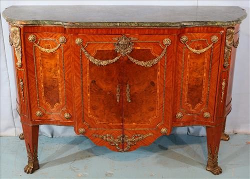 Marble top and ormolu mounted commode