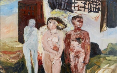 Maurice Cockrill RA, British RA 1936-2013 - Nothing has Changed, for J.B.Y., 1987; oil on canvas, signed, titled and dated on the reverse 'Maurice Cockrill Nothing Has Changed for J.B.Y. 1987', 214 x 199 cm (ARR)