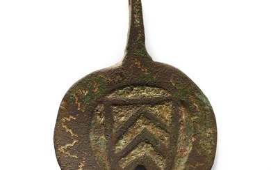 Medieval Bronze Knight's Heraldic Horse Harness Pendant