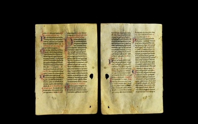 Medieval Paris Bible Manuscript Folio