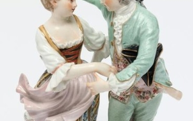 Meissen Porcelain Figural Group, Dancing Couple