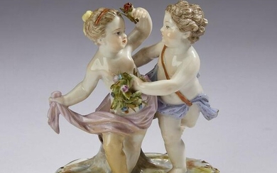 Meissen porcelain figure, allegory of Spring, 19th c.