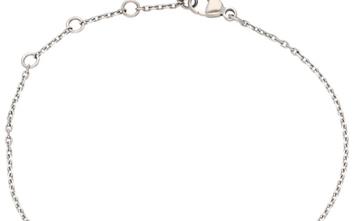 Messika 18K white gold 'Joy XS' bracelet set with diamonds.