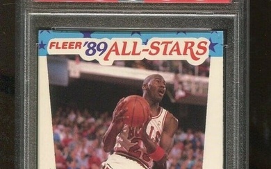 Michael Jordan 1989 Fleer All Stars Sticker Bulls PSA 8 NM-MT 58006246
