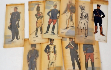 Militaria Lot de dix illustrations d’uniformes... - Lot 8 - Vermot et Associés