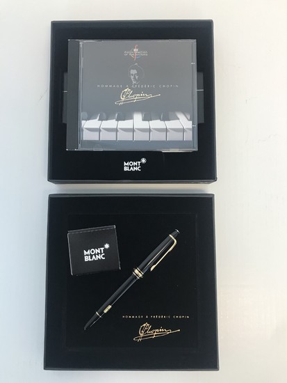 vrije tijd moeilijk tevreden te krijgen Koreaans Montblanc: A Limited Edition Meisterstück “Hommage À Frédéric Chopin 145”  fountain pen set with black resin and gold-toned trimmings. L. 14 cm. at  auction | LOT-ART