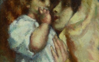 Mother and daughter (by Tranquillo Cremona), 1936, Anonimo, XX sec.
