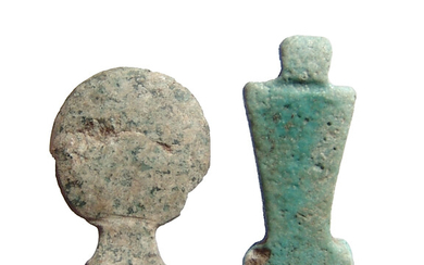 A nice pair of Egyptian amulets, Late Period
