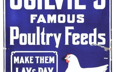 OGILVIE'S FARM POULTRY FEEDS W/ CHICK GRAPHIC.