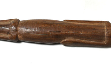 Oceanic Wooden Carving with inlaid eyes.