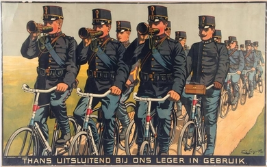 Old advertising poster of Fongers bicycles