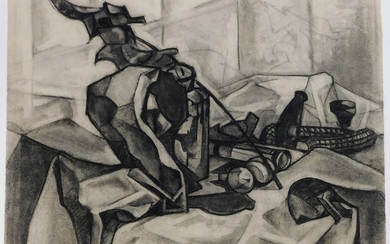 Otto Plaug Abstract Surrealist Still Life Drawing