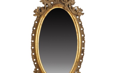Oval Giltwood Wall Mirror