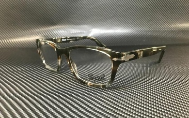 PERSOL PO3012V 1124 Striped Brown Demo Lens Men's Eyeglasses 52 mm