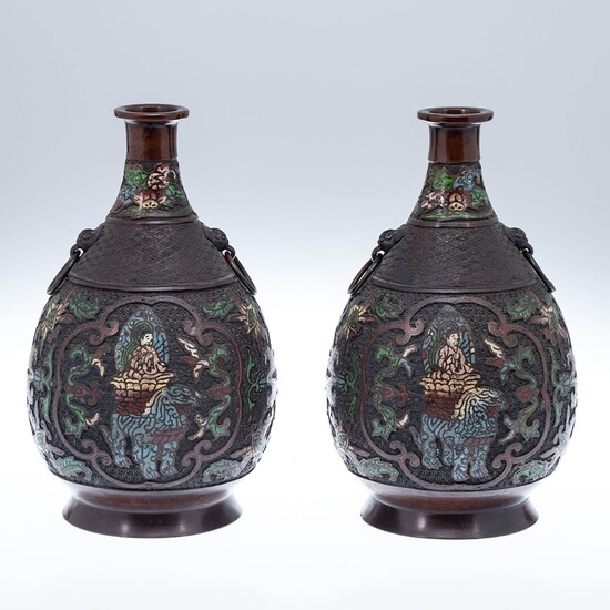 Paar Vasen China, Qing-Dynastie, 19. Jahrhundert