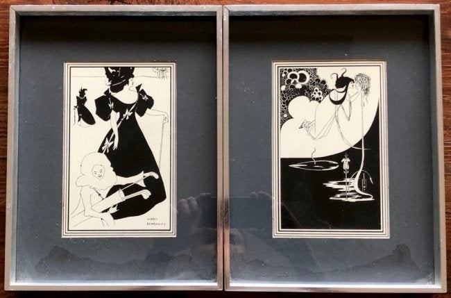 Pair Of Aubrey Beardsley Art Nouveau Prints