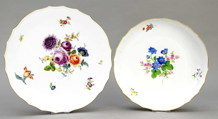 Plate and bowl, Meissen, 1970