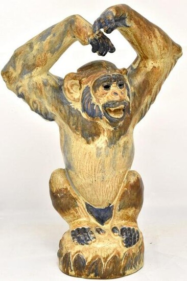 Porcelain figure of ape