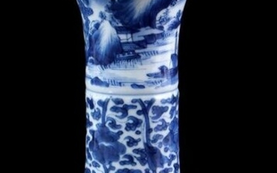 Porcelain vase with blue decor