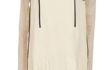 Prada Art Deco Style Drop Waist Ivory Dress