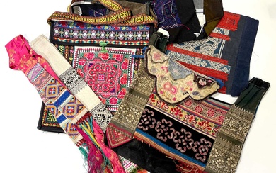 Quantity of assorted Chinese regional textiles and clothing