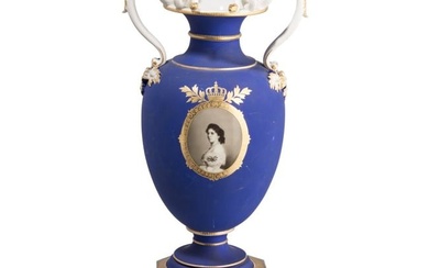 Queen Augusta of Prussia - a splendid vase with serpent-shaped handles, 1861 - 1890
