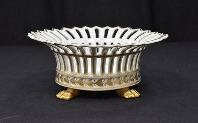 RETICULATED PORCELAIN FOOTED BOWL