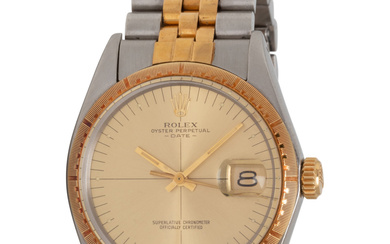 ROLEX, REF. 1512 14K YELLOW GOLD AND STAINLESS STEEL 'ZEPHYR' WATCH