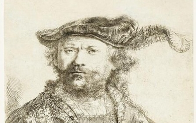 ** Rembrandt van Rijn (1606-1669) Self Portrait in a