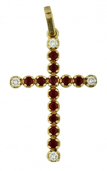Renato Cipullo, Ruby and Diamond Cross Pendant