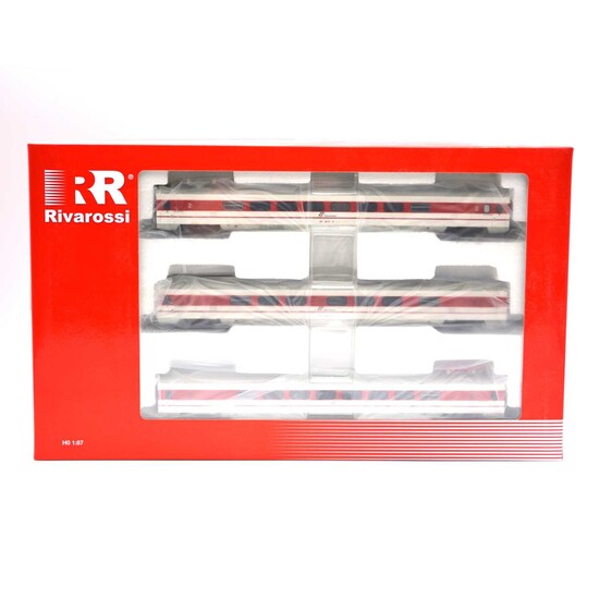 Rivarossi HO gauge model railway 3-car set, ref HR3003 ETR 450 Pendolino FS