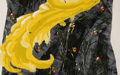 Robert Zakanitch, Untitled - Yellow Feather, Screenprint