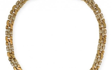 Rolex Diamond Link Collar Necklace 18K Yellow Gold 5CTW