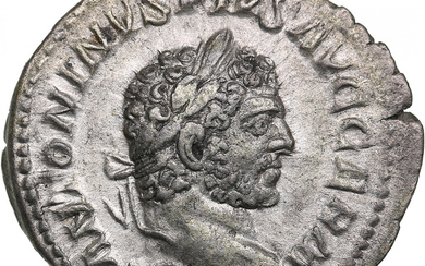 Roman Empire AR Denarius 215 AD - Caracalla (AD 215-217)