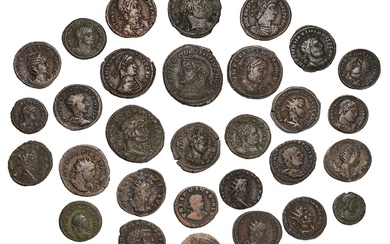Roman Imperial, 30x Antoniniani, Maiorinae, Folles etc. including: 5x silver...