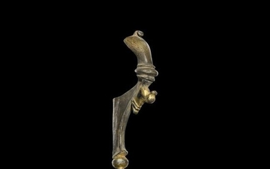 Romano-Celtic Gilt Silver Bow Brooch with Dove