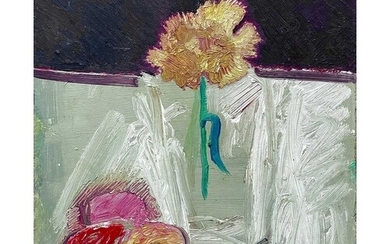 Romi BEHRENS (1939-2019) Carnation and Apples Oil on board, ...