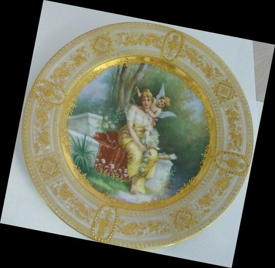 Royal Vienna Portrait Plate Angel Hand Painted