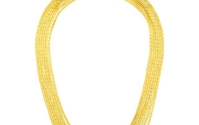 Seven Strand Gold Necklace