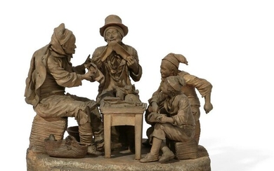 Sicilian terracotta group of cobblers, B. Vaccaro